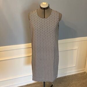 Adrienne Vittadini Shift Geometric Print Dress Size 6